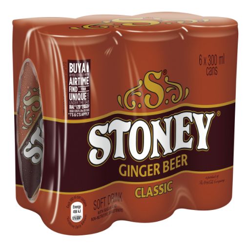 STONEY GINGER BEER 300ML x 6