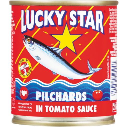 LUCKY STAR PILCHARDS IN TOMATO SCE 215G