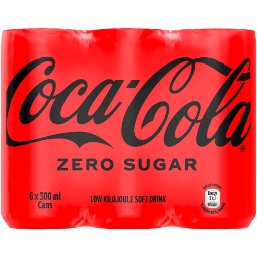COCA-COLA ZERO CAN 300ML x 6