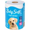 BABY SOFT TOILET PAPER WHITE 2PLY