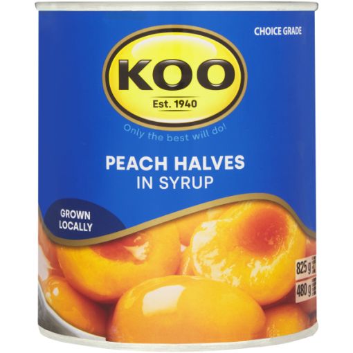 KOO CH GRADE PEACH HALVES 825G