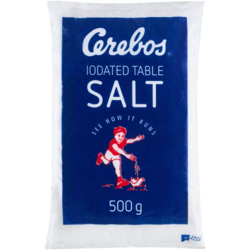CEREBOS SALT IODATED TABLE POLY 500G