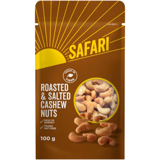 SAFARI CASHEWS ROASTED&SALTED 100G