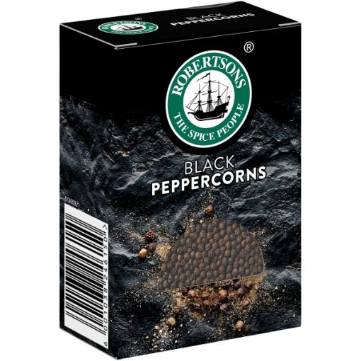 ROBERTSONS WHOLE BLACK P/CORN REF 45G