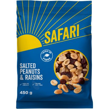 SAFARI PEANUT&RAISINS 450G
