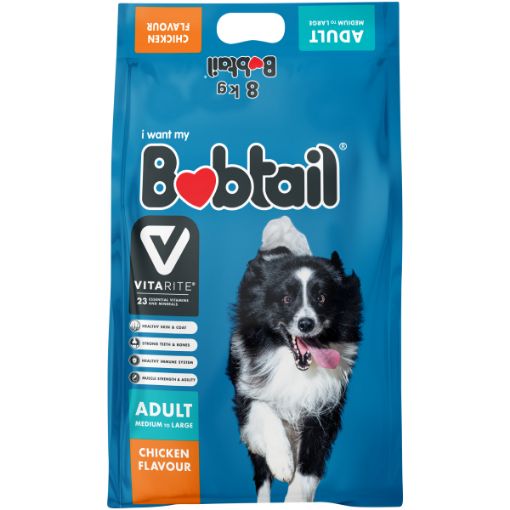 BOBTAIL DOG FOOD MED LRG CHICK ADULT DOGFOOD 8KG