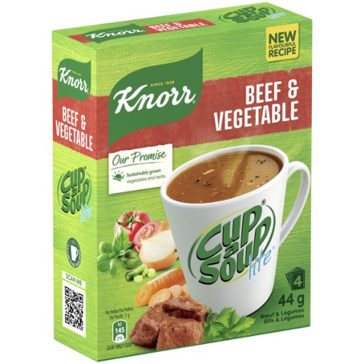 KNORR CUP SOUP CUP A SOUP LITE BEEF&VEGET