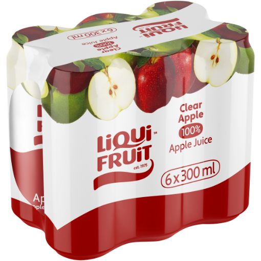 LIQUI-FRUIT L/L FRUIT JUICE APPLE 300ML x 6