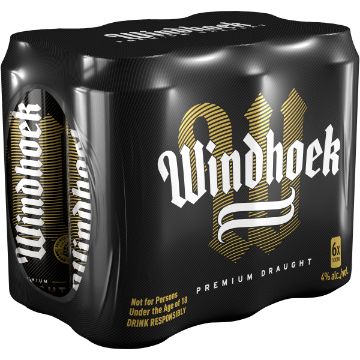 WINDHOEK DRAUGHT CAN 500ML x 6