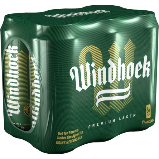 WINDHOEK LAGER CAN 500ML x 6