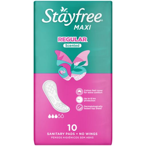 STAYFREE PADS MAXI THICK NO WING SCENTED