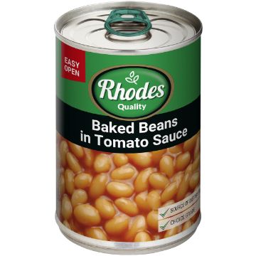 RHODES BEANS IN TOMATO SAUCE 410G