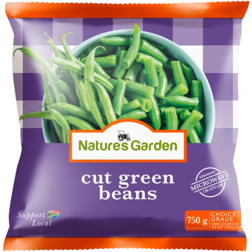 NATURES GARDEN F/VEG CUT GRN BEANS 750G