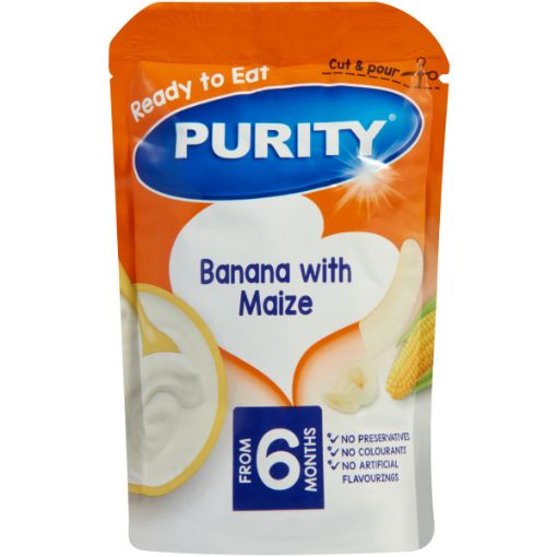 PURITY PUREED B/FOOD BANANA MAIZE 100G