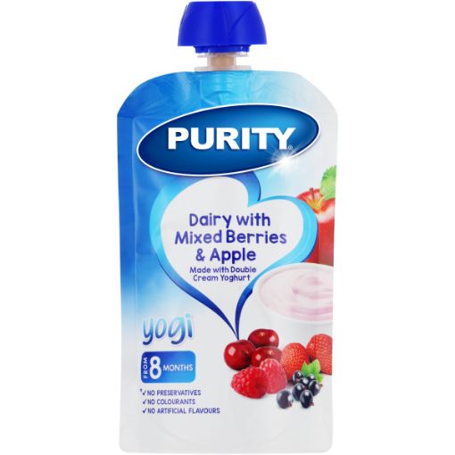 PURITY PUREED YOG APPLE&MXD BERRY 110ML