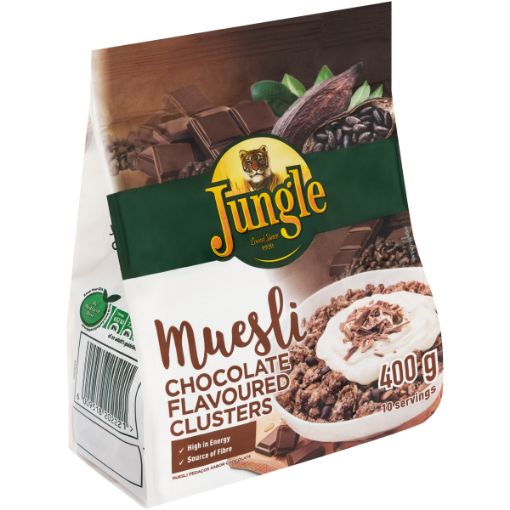 JUNGLE MUESLI CLUSTERS CHOC FLAV 400G
