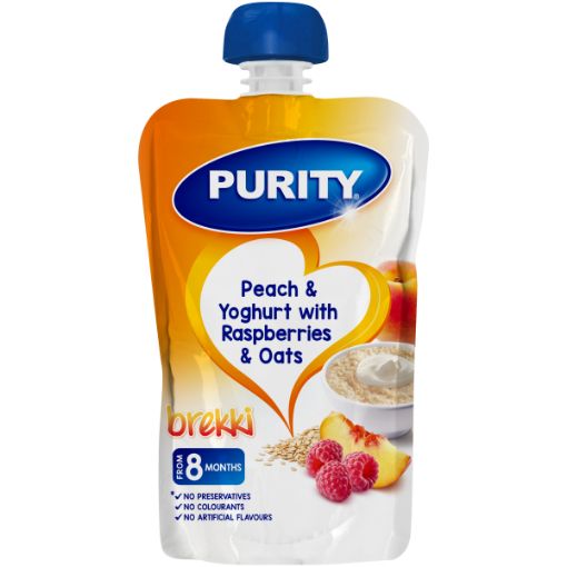 PURITY PUREED PCHY YOG W/RASPB&OAT 110ML