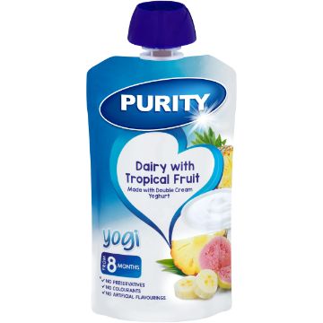 PURITY PUREE YOGHURT W/TROPCAL FRT 110ML