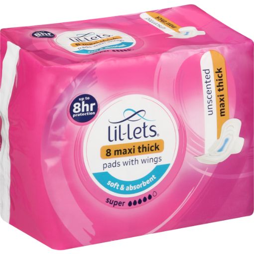 LIL-LETS PADS MAXI SUPER UNSCENTED