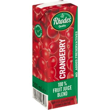 RHODES 100% F/J BLN CRANBERRY 200ML