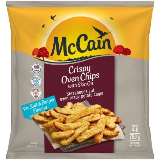 MCCAIN CRISPY OVEN CHIPS S/SLT&PEP 750G