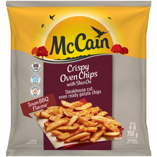 MCCAIN CRISPY OVEN CHIPS TEXAN BBQ 750G
