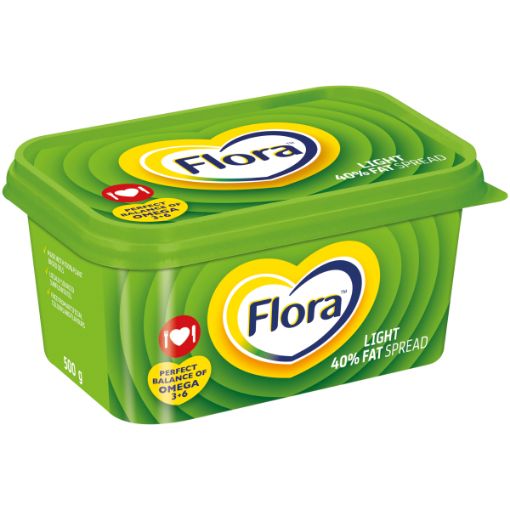 FLORA LGHT MED FAT SPREAD TUB 500G