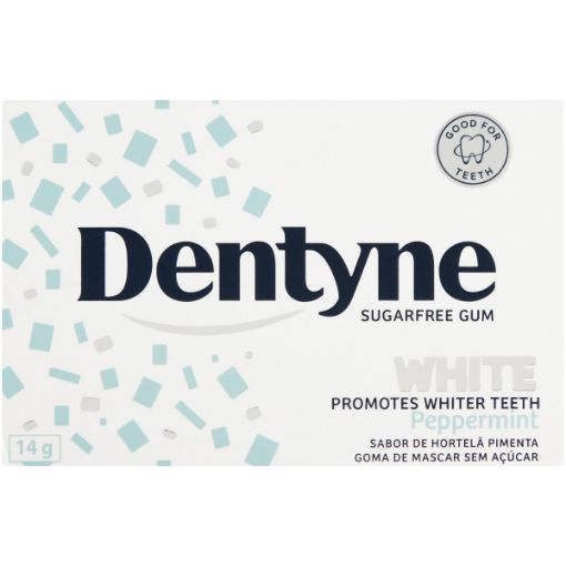 DENTYNE BUBBLE GUM GUM WHITE PEPPERMINT S/FREE