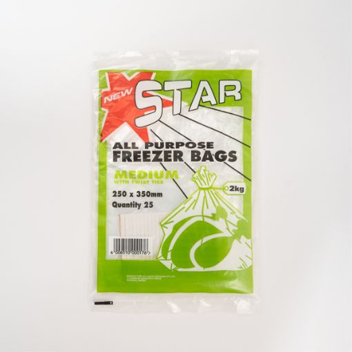 STAR FREEZER BAGS MEDIUM  1 x 25`S