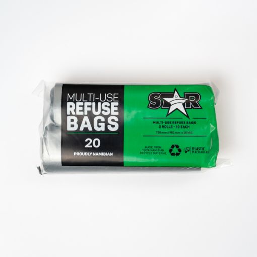 STAR REFUSE BAGS BLACK  1 x 10`S